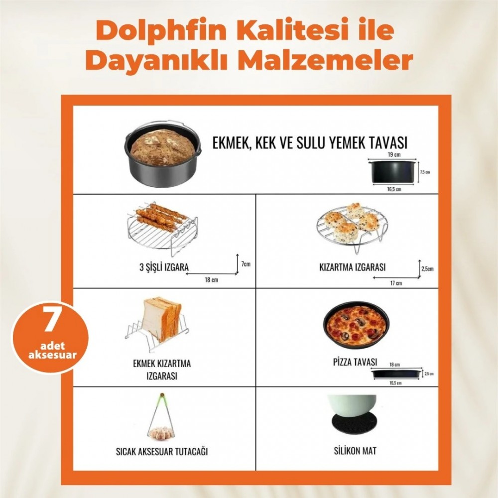 Dolphfin Airfryer Aksesuar Seti