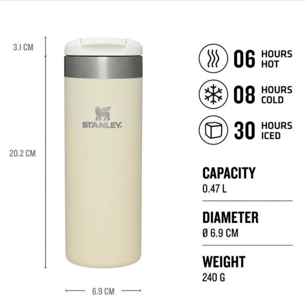 Stanley The AeroLight Transit Termos Bardak 0.47 Lt Krem