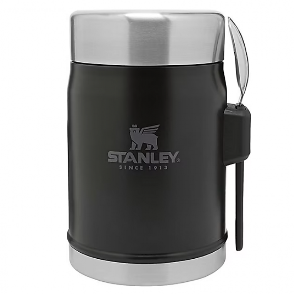 Stanley Klasik Kaşıklı Siyah 0.40 lt Çelik Yemek Termosu